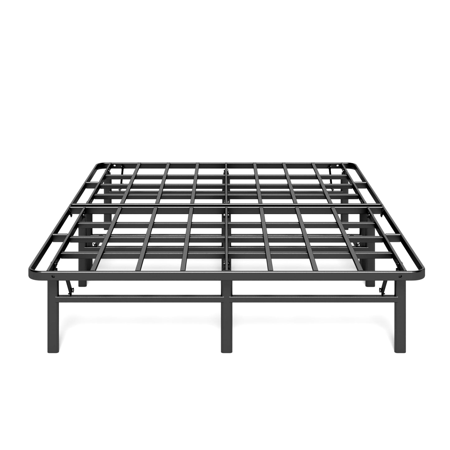 Zinus Queen Bed Frame - 14 in SmartBase Elite Metal Bed Frame with Steel Slat Support, Box Spring Replacement, Tool-Free Assembly - Super Heavy Duty Platform Bed Frame with Underbed Storage Space, Queen Size Foundation