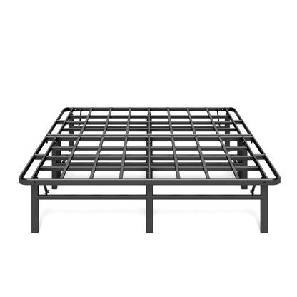 Zinus Queen Bed Frame - 14 in SmartBase Elite Metal Bed Frame with Steel Slat Support, Box Spring Replacement, Tool-Free Assembly - Super Heavy Duty Platform Bed Frame with Underbed Storage Space, Queen Size Foundation