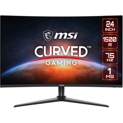 MSI G243CV, 24" Gaming Monitor, 1920 x 1080 (FHD), VA, 75Hz, FreeSync, VGA Port HDMI, Tilt, Black