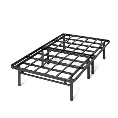 Zinus Twin Bed Frame - 14 in SmartBase Elite Metal Bed Frame with Steel Slat Support, Box Spring Replacement, Tool-Free Assembly - Super Heavy Duty Platform Bed Frame with Underbed Storage Space, Twin Size Foundation