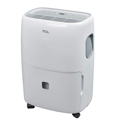 TCL Home Smart 30 Pint Dehumidifier, 2,500 Sq. Ft, App & Voice Control, Set Up in Minutes, Easy Maintenance, Basements, Bedrooms White