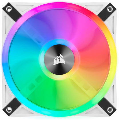 CORSAIR QL Series, iCUE QL120 RGB, 120mm RGB LED PWM White Fan, Single Fan QL120 Single