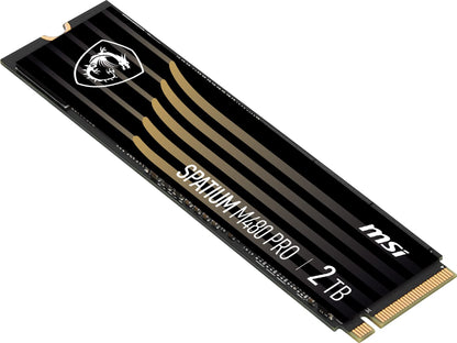 MSI SPATIUM M480 PRO PCIe 4.0 NVMe M.2 2TB Internal SSD PCIe Gen4 NVMe (SPATIUM M480 PRO PCIe 4.0 NVMe M.2 2TB)