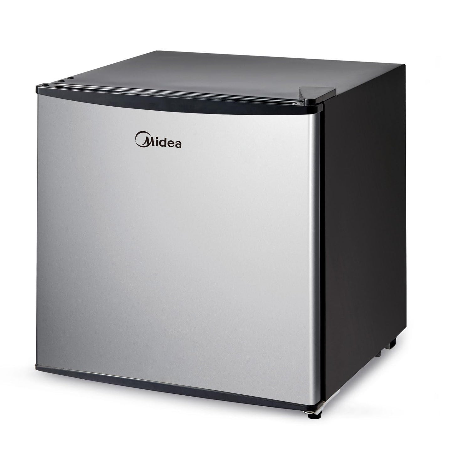 Midea WHS-65LSS1 Compact Refrigerator, 1.6 Cubic Feet Single Door Fridge, Mini Fridge for Office/Bedroom/Dorm/Living Room/Garage with Adjustable Legs, Black 1.6 cu.ft Stainless Steel