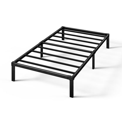 Zinus Twin Bed Frame – Yelena 14 inch Metal Bed Frame with Steel Slat Support, Heavy Duty Metal Construction, Easy Assembly, No Box Spring Needed – Platform Bed with Underbed Storage, 5-Year Warranty