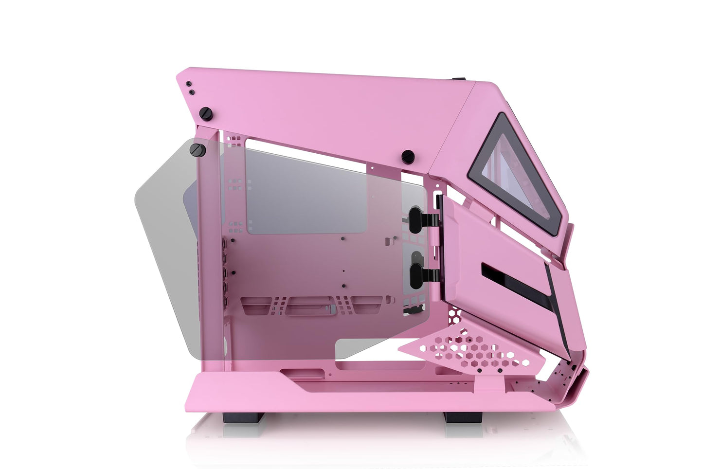 Thermaltake AH T200 Pink Helicopter Styled Open Frame Tempered Glass Swing Door USB3.1 (Gen.2) Type-C m-ATX Micro Case CA-1R4-00SAWN-00