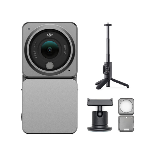 DJI Action 2 Power Traveling Combo - Action Camera, Magnetic Protective Case and Remote Control Extension Rod, Versatile Magnetic Design, Vlogging Camera, 32G Power Combo + Protective Case