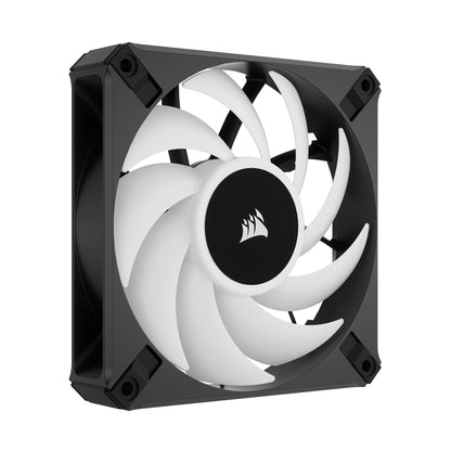 Corsair iCUE AF120 RGB Elite 120mm PWM Fan - Eight RGB LEDs - AirGuide Technology - Fluid Dynamic Bearing - Zero RPM Fan Mode - CORSAIR iCUE Software Compatible - Black For Desktop AF RGB ELITE Single (120mm)