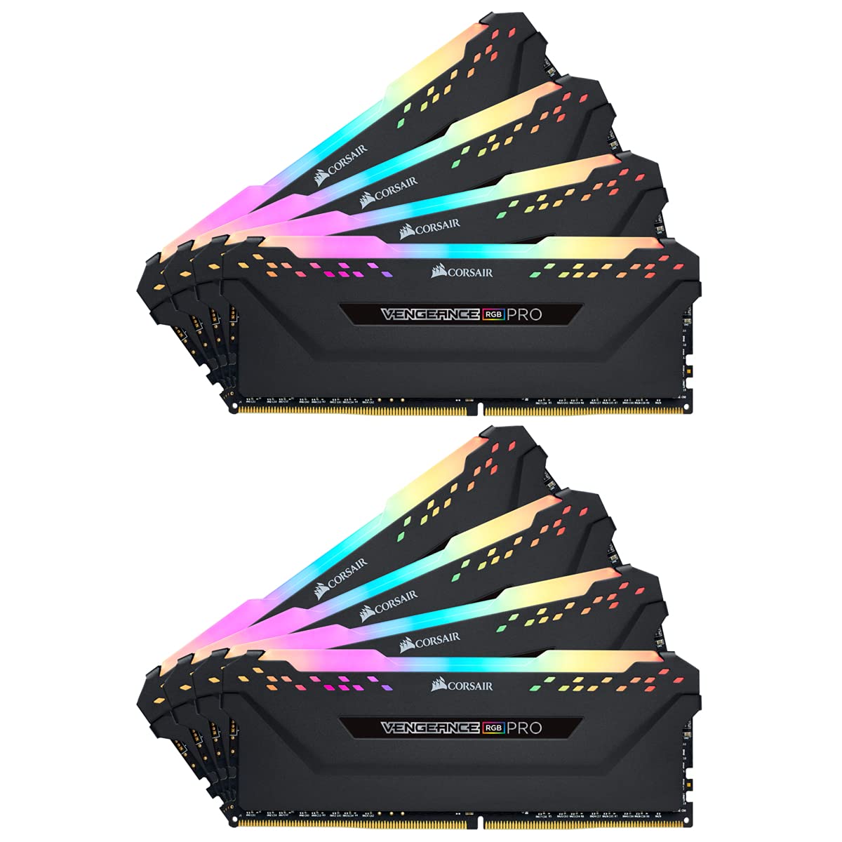 CORSAIR VENGEANCE RGB PRO 256GB (8x32GB) DDR4 3200 (PC4-25600) C16 Desktop memory–Black