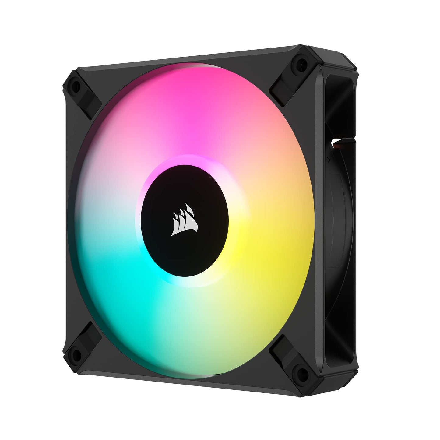 Corsair iCUE AF120 RGB Elite 120mm PWM Fan - Eight RGB LEDs - AirGuide Technology - Fluid Dynamic Bearing - Zero RPM Fan Mode - CORSAIR iCUE Software Compatible - Black For Desktop AF RGB ELITE Single (120mm)