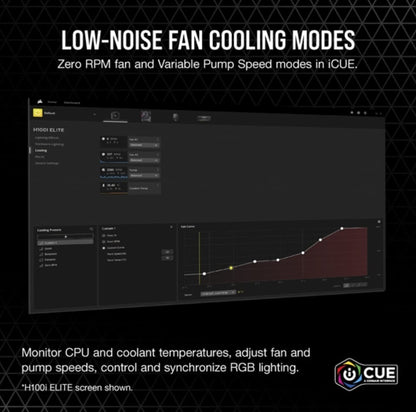 Corsair iCUE H100i RGB Elite Liquid CPU Cooler (16 Dynamic RGB LEDs, 120mm AF Elite Series FDB Fans, 240mm Radiator, iCUE Software Compatible, LGA 1700, 1200, 115X, 2066, and AM4 Sockets) Black 240mm AIO