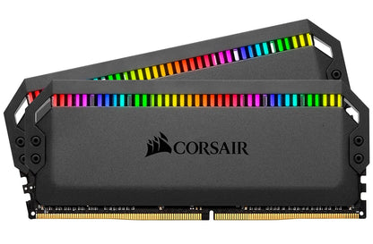 CORSAIR Dominator Platinum RGB 16GB (2x8GB) DDR4 3600 (PC4-28800) C18 1.35V AMD Optimized Memory- Black