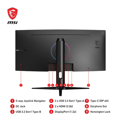 MSI Optix MAG301CR2 29.5 Inch WFHD Curved Gaming Monitor - 1500R 2560 x 1080 VA Panel, 200 Hz / 1ms, 103% sRGB Colour Gamut, FreeSync Premium - DP 1.2a, HDMI 2.0b CEC MSI Optix MAG301CR2