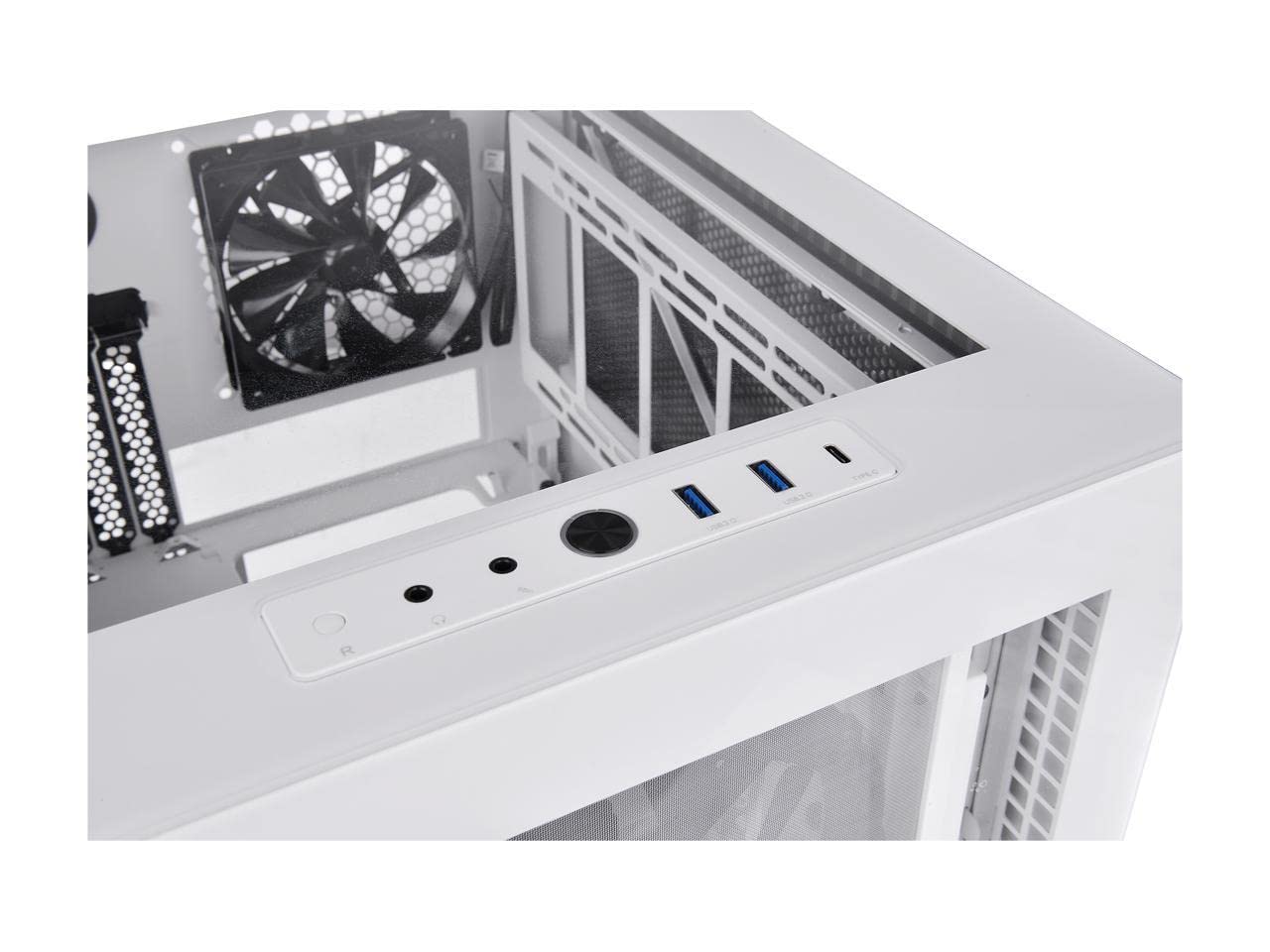 Thermaltake Divider 200 TG White Micro-ATX case w/preinstalled Front fanx1, Standard Rear fanx1, Tempered Glass Computer Case CA-1V1-00S6WN-00