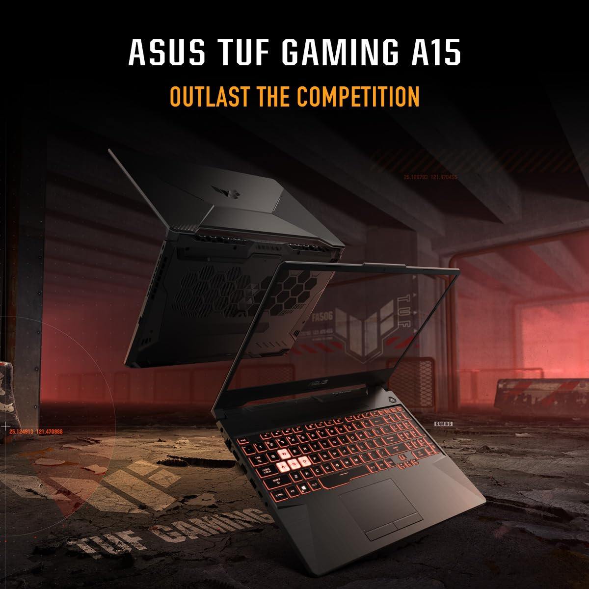 ASUS TUF Gaming A15 Gaming Laptop, 15.6” 144Hz FHD Display, AMD Ryzen™ 5 7535HS Processor, GeForce RTX 2050, 8GB DDR5 RAM, 512GB PCIe SSD Gen 4, Wi-Fi 6, Windows 11, FA506NF-AS51-CA