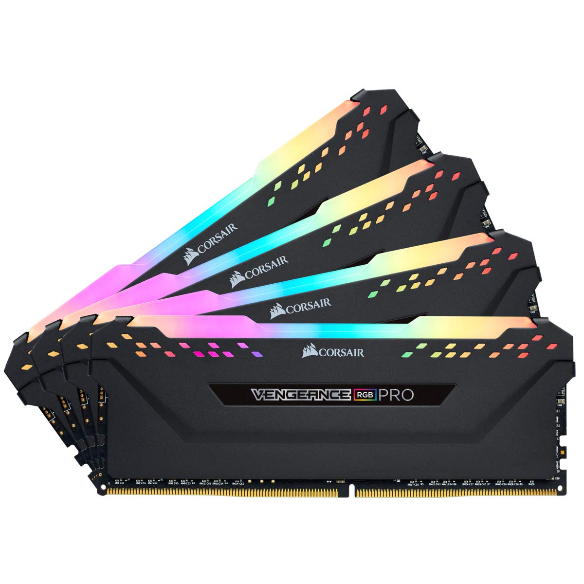 Corsair CMW32GX4M4C3200C14 Vengeance RGB Pro 32GB (4x8GB) DDR4 3200 (PC4-25600) C14 Desktop Memory Black