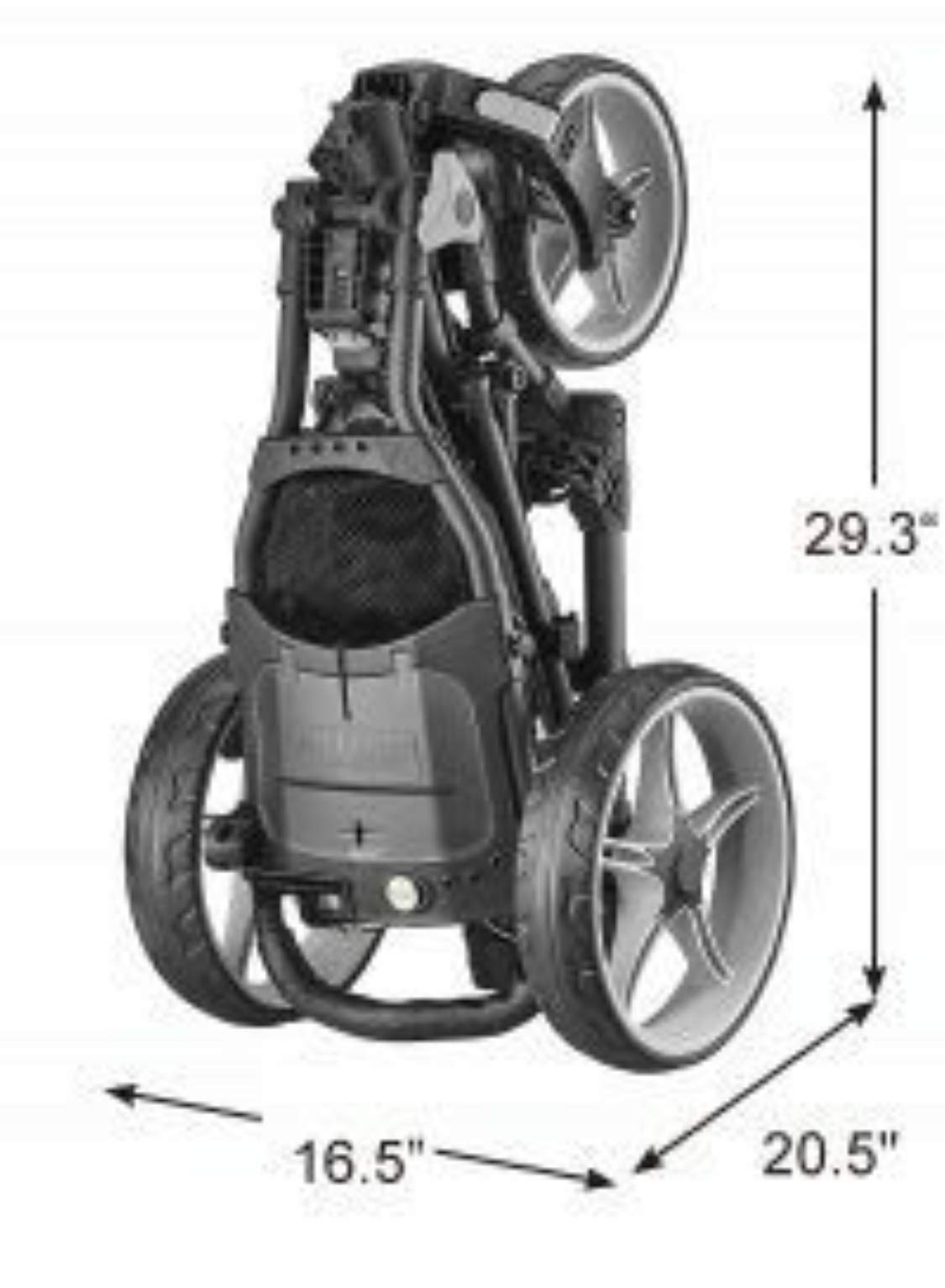 Caddytek 3 wheel golf push cart with front wheel swivel