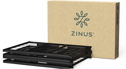 Zinus Full Bed Frame - SmartBase 14 Inch Deluxe Metal Bed Frame with Steel Slat Support - No Box Spring Needed, Tool-Free Assembly, Heavy Duty Platform Bed Frame with Underbed Storage Space, Full Size SmartBase® Only