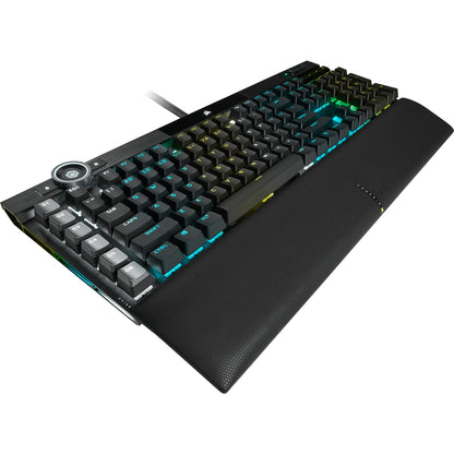 CORSAIR K100 RGB Mechanical Gaming Keyboard - CHERRY MX SPEED RGB Silver Keyswitches - PBT Double-Shot Keycaps - Elgato Stream Deck and iCUE Compatible - QWERTY NA Layout - Black CHERRY MX SPEED Switches