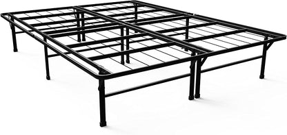 Zinus Full Bed Frame - SmartBase 14 Inch Deluxe Metal Bed Frame with Steel Slat Support - No Box Spring Needed, Tool-Free Assembly, Heavy Duty Platform Bed Frame with Underbed Storage Space, Full Size SmartBase® Only