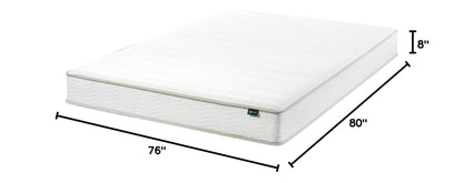 ZINUS 8 Inch Foam and Spring Hybrid Mattress [New Version], King, Fiberglass Free, Medium Firmness, Durable Support, Certified Safe Foams & Fabric, Mattress in A Box White 8" New Small Box