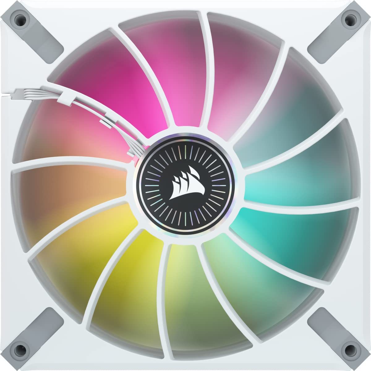 CORSAIR ML140 RGB Elite, 140mm Magnetic Levitation RGB Fan with AirGuide, Single Pack - White Frame