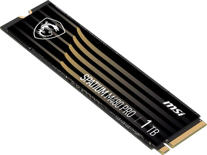 MSI SPATIUM M480 Pro PCIe 4.0 NVMe M.2 1TB Internal SSD High Speed Type S78-440L1G0-P83 HD4114 4) M480 Pro Gen4 1TB TLC