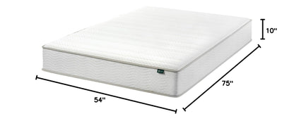 ZINUS 10 Inch Foam and Spring Hybrid Mattress [New Version], Full, Fiberglass Free, Medium Firmness, Durable Support, Certified Safe Foams & Fabric, Mattress in A Box White 10" New Small Box