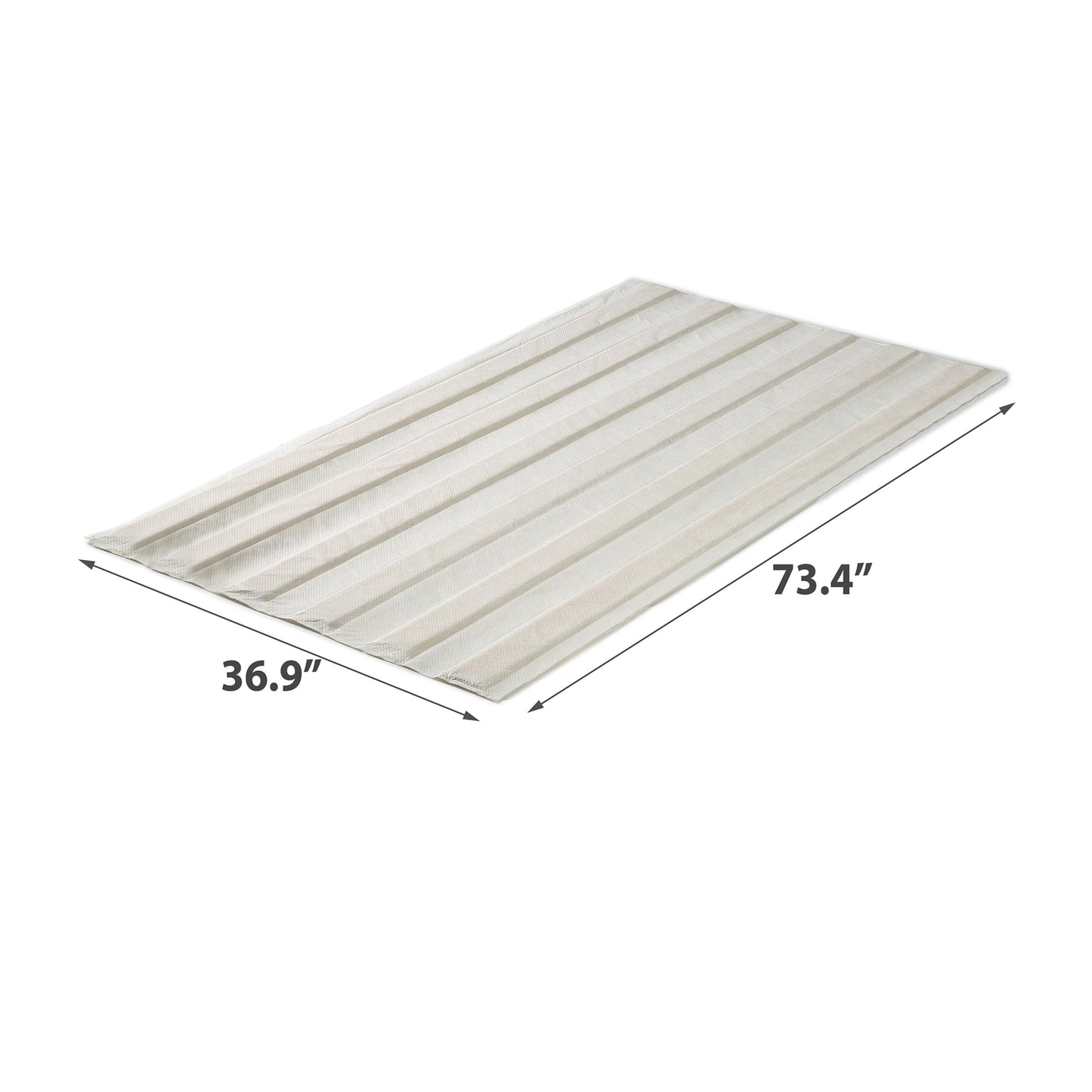 Zinus Solid Wood Bed Support Slats/Fabric-Covered/Bunkie Board, Twin