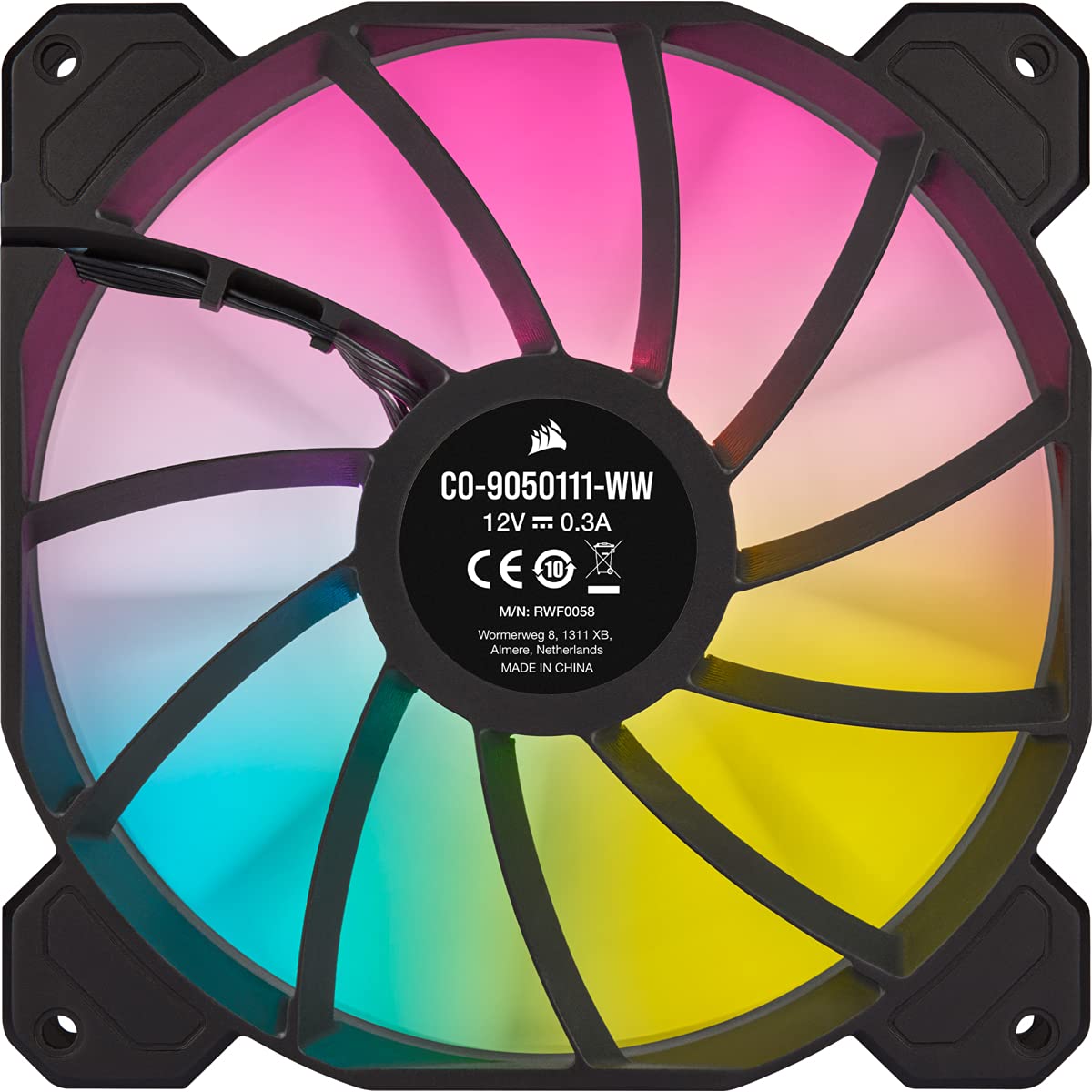 CORSAIR iCUE SP140 RGB Elite Performance 140mm PWM Dual Fan Kit with Lighting Node CORE, Black 2 Pack with Lighting Node CORE