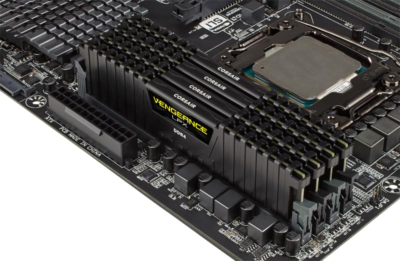 Corsair Vengeance LPX 64GB (4x16GB) DDR4 3733 (PC4-29800) C17 with Airflow for Intel Z370 - Black PC Memory CMK64GX4M4K3733C17 64GB Kit (4x16GB) 3733MHz C17