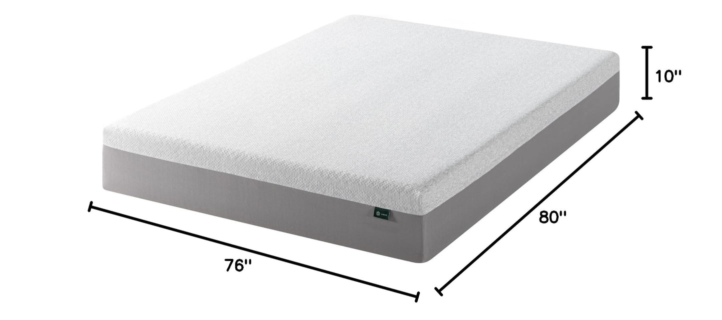 ZINUS 10 Inch Ultima Memory Foam Mattress [New Version], King, Fiberglass Free, Medium Firm Feel, Breathable Airflow Memory Foam, Certified Safe Foams & Fabric, Mattress in A Box White Smooth Comfort (New Small Box)