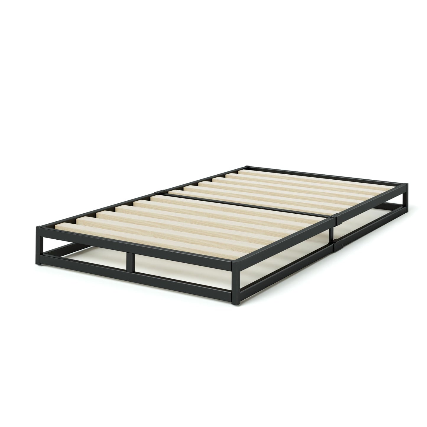 Zinus Twin Bed Frame - Joseph 6 Inch Metal Bed Frame with Wood Slat Support, No Box Spring Needed, Easy Assembly - Minimalist Platform Bed Frame, 5 Year Warranty, Twin Size New Small Box