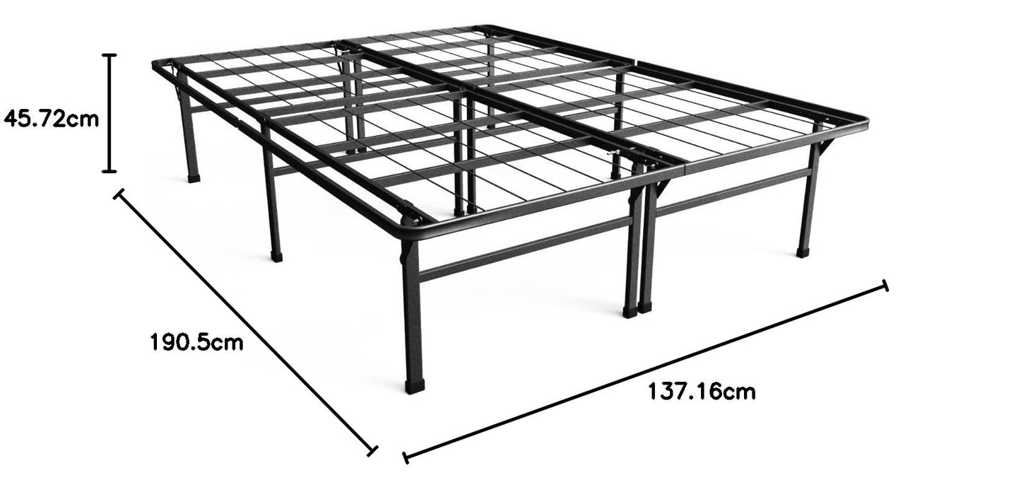 Zinus Full Bed Frame - 18 inch SmartBase Metal Bed Frame with Steel Slat Support, Box Spring Replacement, Tool-Free Assembly - Heavy Duty Platform Bed Frame with Underbed Storage Space, Full Size