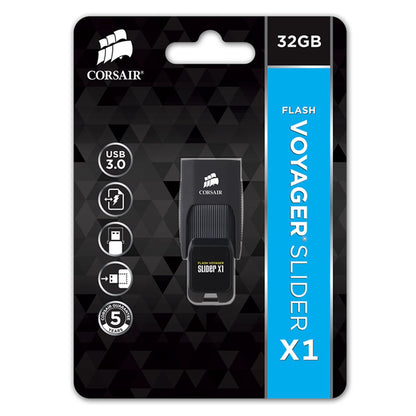 Corsair CMFSL3X1-32GB Flash Voyager Slider X1 32GB USB 3.0 Flash Drive , Black