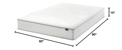 ZINUS 10 Inch Foam and Spring Hybrid Mattress [New Version], Queen, Fiberglass Free, Medium Firmness, Durable Support, Certified Safe Foams & Fabric, Mattress in A Box White 10" New Small Box