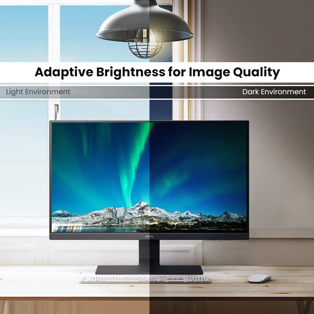 BenQ GW2480 24 Inch IPS 1080P FHD Computer Monitor with Built In Speakers, Proprietary Eye-Care Tech, Adaptive Brightness for Image Quality, Ultra-Slim Bezel and Edge to Edge Display, Black 60 Hz | FHD | IPS