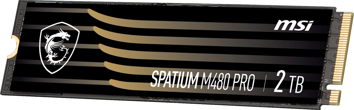 MSI SPATIUM M480 PRO PCIe 4.0 NVMe M.2 2TB Internal SSD PCIe Gen4 NVMe (SPATIUM M480 PRO PCIe 4.0 NVMe M.2 2TB)