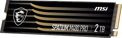 MSI SPATIUM M480 PRO PCIe 4.0 NVMe M.2 2TB Internal SSD PCIe Gen4 NVMe (SPATIUM M480 PRO PCIe 4.0 NVMe M.2 2TB)