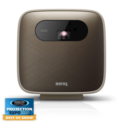 BenQ GS2 Wireless Portable Movie Projector for Outdoor Use | IPX2 Splash & Drop Resistant | Google Cast & Airplay | Bluetooth Speaker | WiFi | Smart TV App | HDMI | USB-C