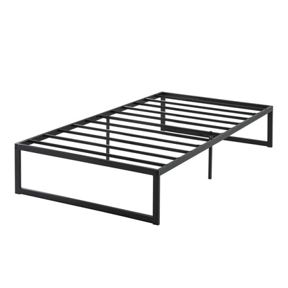 Zinus Twin Bed Frame - Abel 14 inch Metal Bed Frame with Steel Slat Support, No Box Spring Needed, Easy Assembly - Minimalist Platform Bed Frame with Underbed Storage Space, Twin Size Modern Original Big Box