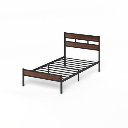 Zinus Roman Bamboo and Metal Platform Bed Frame/No Box Spring Needed/Easy Assembly, Twin