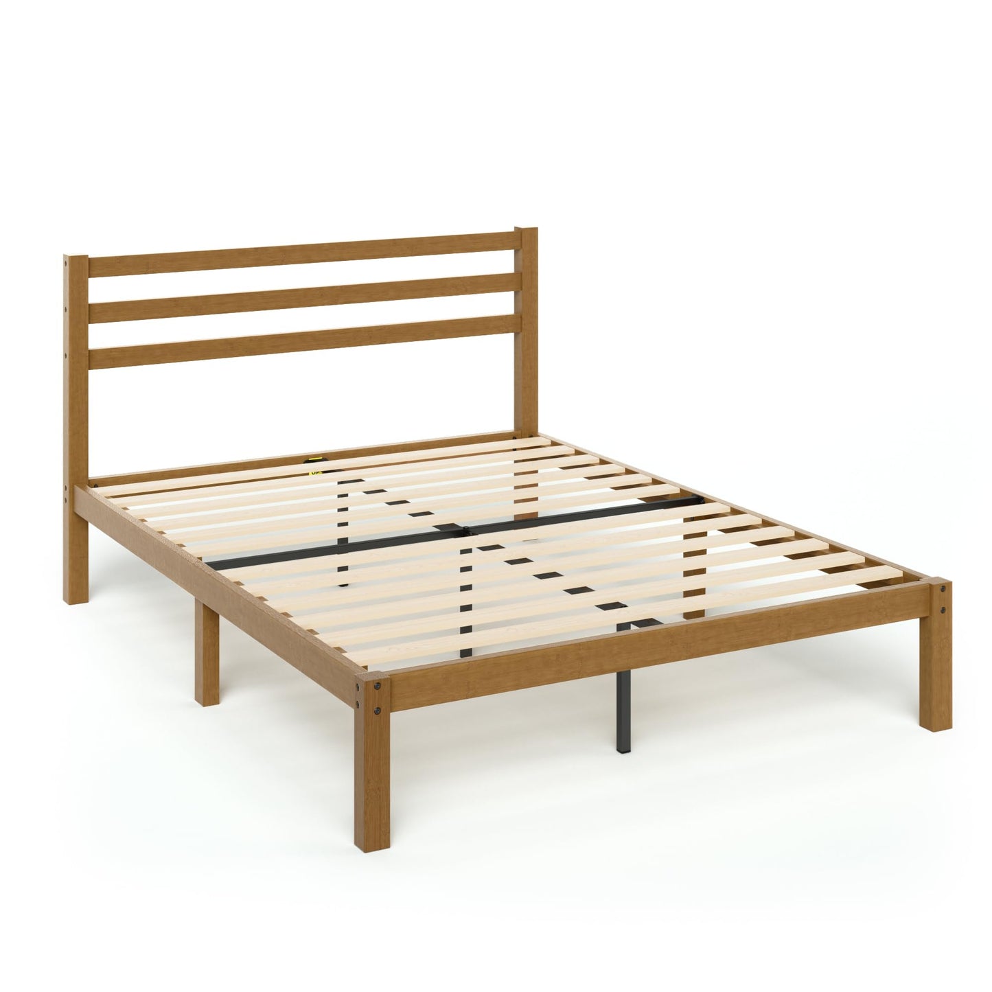 Zinus King Bed Frame - Leah Bamboo Platform Bed Frame with Headboard - Wood Slat Support, Easy Assembly, No Box Spring Needed, Underbed Storage Space, 5 Year Warranty, King Size