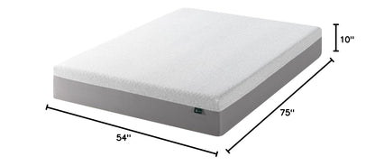 ZINUS 10 Inch Ultima Memory Foam Mattress [New Version], Full, Fiberglass Free, Medium Firm Feel, Breathable Airflow Memory Foam, Certified Safe Foams & Fabric, Mattress in A Box White Smooth Comfort (New Small Box)