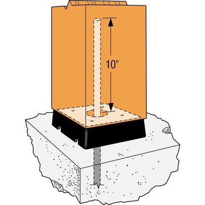 Simpson Strong Tie CPS5-25 5x5 Composite Plastic Standoff (25-Per Box) 25 Pack