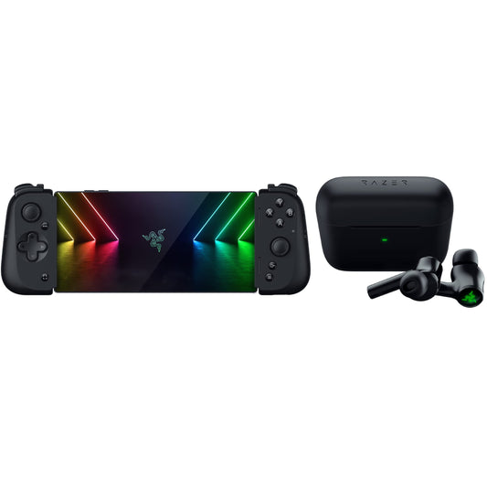 Razer Kishi V2 Mobile Gaming Controller for Android + Razer Hammerhead True Wireless (2nd Gen) Bluetooth Gaming Earbuds: Mobile Gaming Bundle