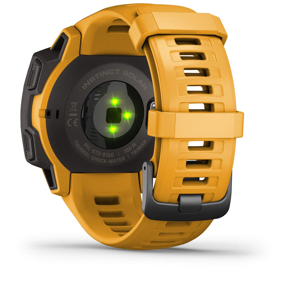 Garmin Instinct Solar, Solar-powered Rugged Outdoor Smartwatch, Built-in Sports Apps and Health Monitoring, Sunburst Yellow