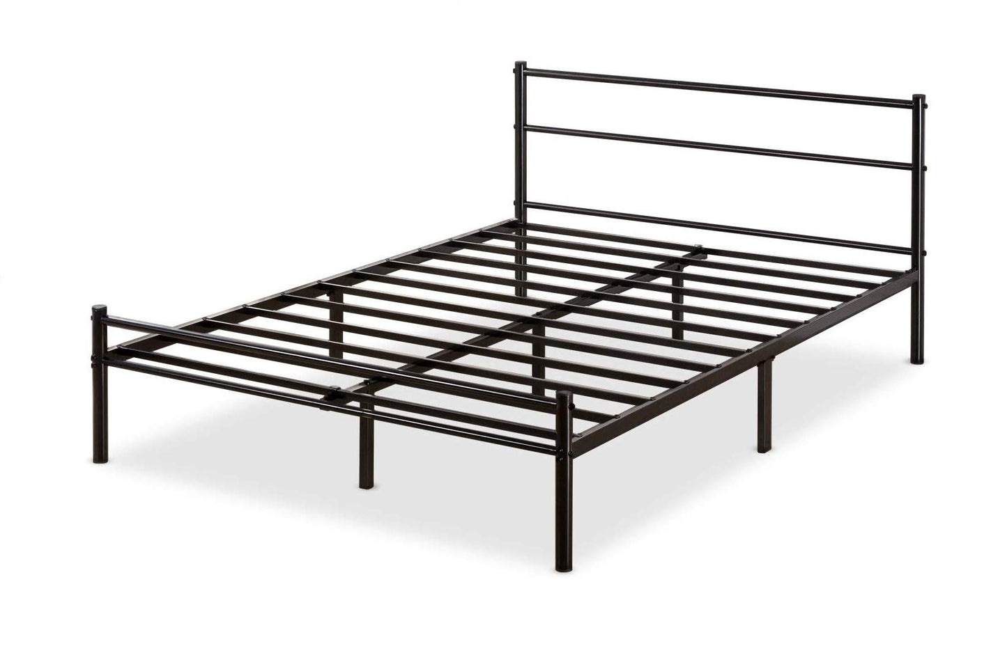 Zinus Queen Bed Frame - Geraldine 12 inch Black Metal Platform Bed Frame with Headboard and Footboard - No Box Spring Needed, Under Bed Storage Space, Easy Assembly, Durable Steel Slat Support, Queen Contemporary