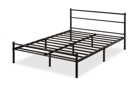 Zinus Queen Bed Frame - Geraldine 12 inch Black Metal Platform Bed Frame with Headboard and Footboard - No Box Spring Needed, Under Bed Storage Space, Easy Assembly, Durable Steel Slat Support, Queen Contemporary