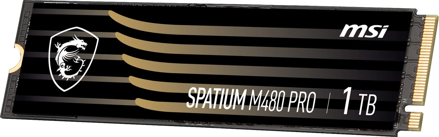 MSI SPATIUM M480 Pro PCIe 4.0 NVMe M.2 1TB Internal SSD High Speed Type S78-440L1G0-P83 HD4114 4) M480 Pro Gen4 1TB TLC